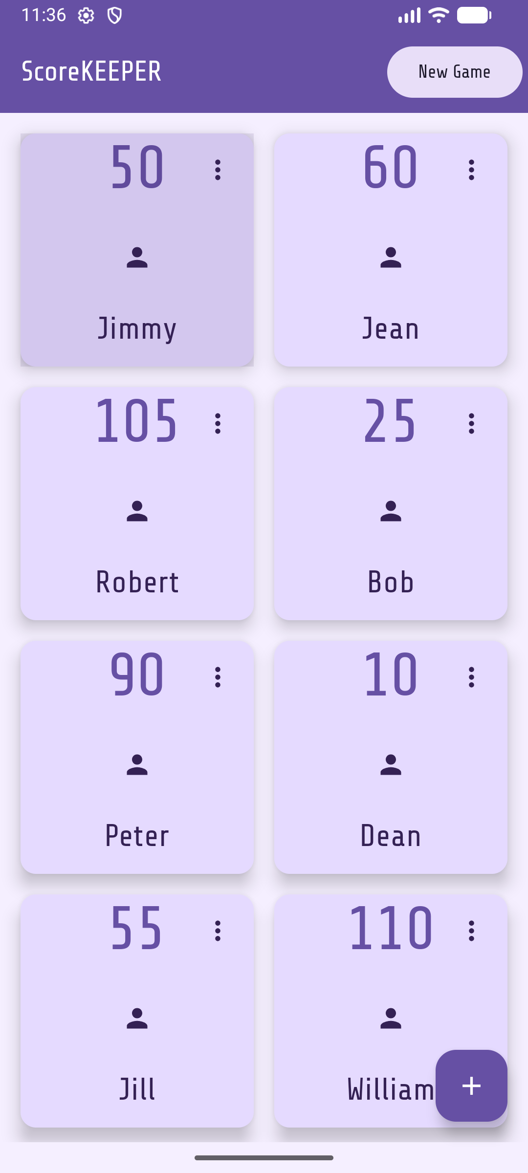 ScoreKEEPER round overview